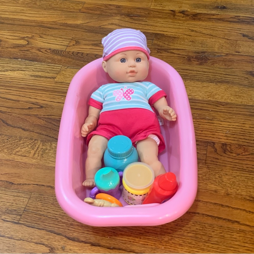 Soft Body Baby Doll Tub & Accessories Set
Everything for Baby’s Bed & Bath Time